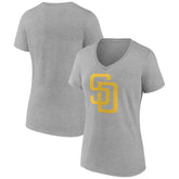 San Diego Padres Women's Official Logo V-Neck T-Shirt | MLB US