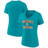 Miami Dolphins Women's Victory Arch Team V-Neck T-Shirt