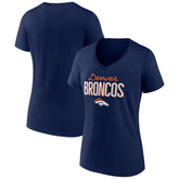 Denver Broncos Women's Nostalgia V-Neck T-Shirt