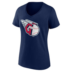Cleveland Guardians Women's Official Logo V-Neck T-Shirt | MLB Online