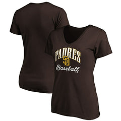San Diego Padres Women's Victory Script Team V-Neck T-Shirt | MLB Sale