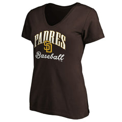 San Diego Padres Women's Victory Script Team V-Neck T-Shirt | MLB Sale