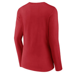 Cincinnati Reds Women's Victory Script Long Sleeve V-Neck T-Shirt | MLB Outlet