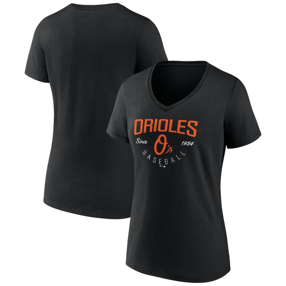 Baltimore Orioles Women's Live For It Team V-Neck T-Shirt | MLB New
