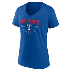 Texas Rangers Women's Live For It Team V-Neck T-Shirt | MLB New