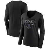 Colorado Rockies Women's Live For It Long Sleeve Long Sleeve V-Neck T-Shirt | MLB Near me