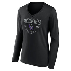Colorado Rockies Women's Live For It Long Sleeve Long Sleeve V-Neck T-Shirt | MLB Near me