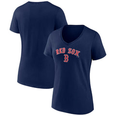 Boston Red Sox Women's Lockup V-Neck T-Shirt | MLB New