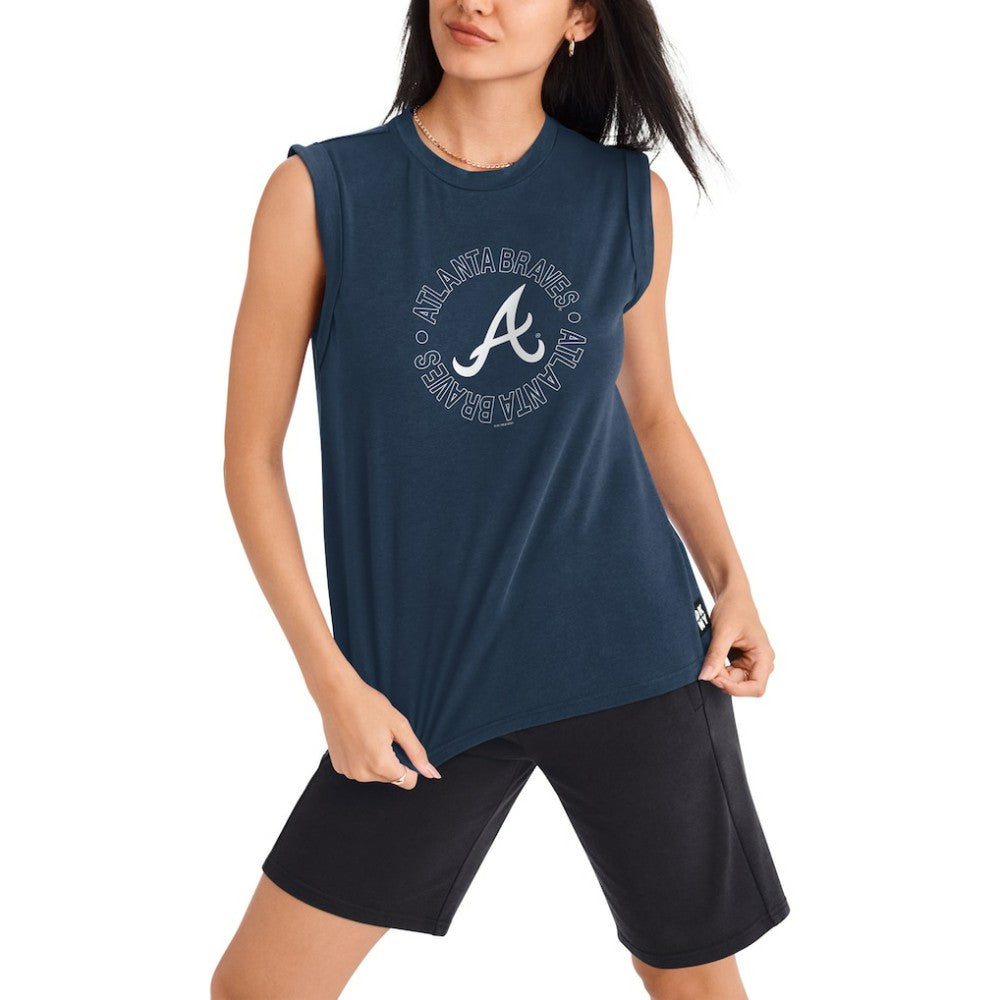 Atlanta Braves DKNY Sport Women's Madison Tri-Blend Tank Top | MLB New