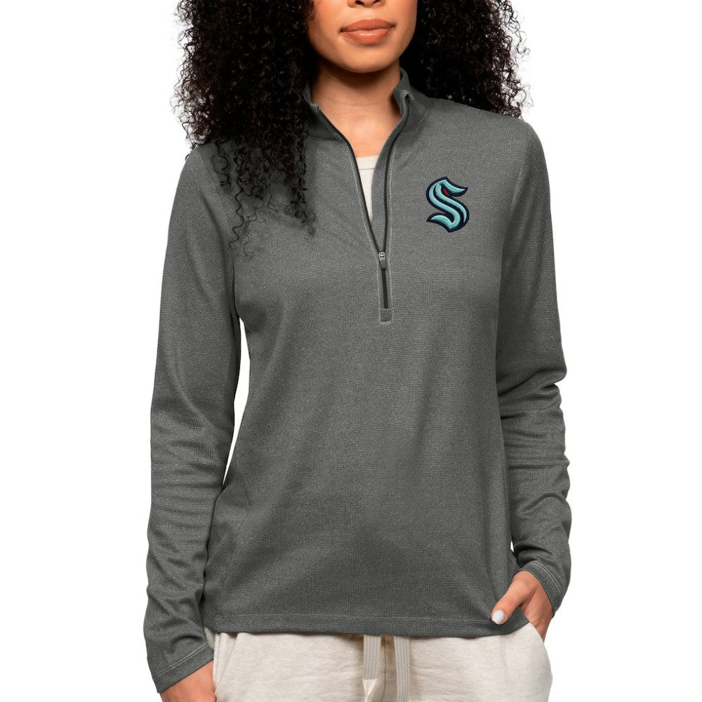Seattle Kraken Antigua Women's Epic Quarter-Zip Pullover Top Discount