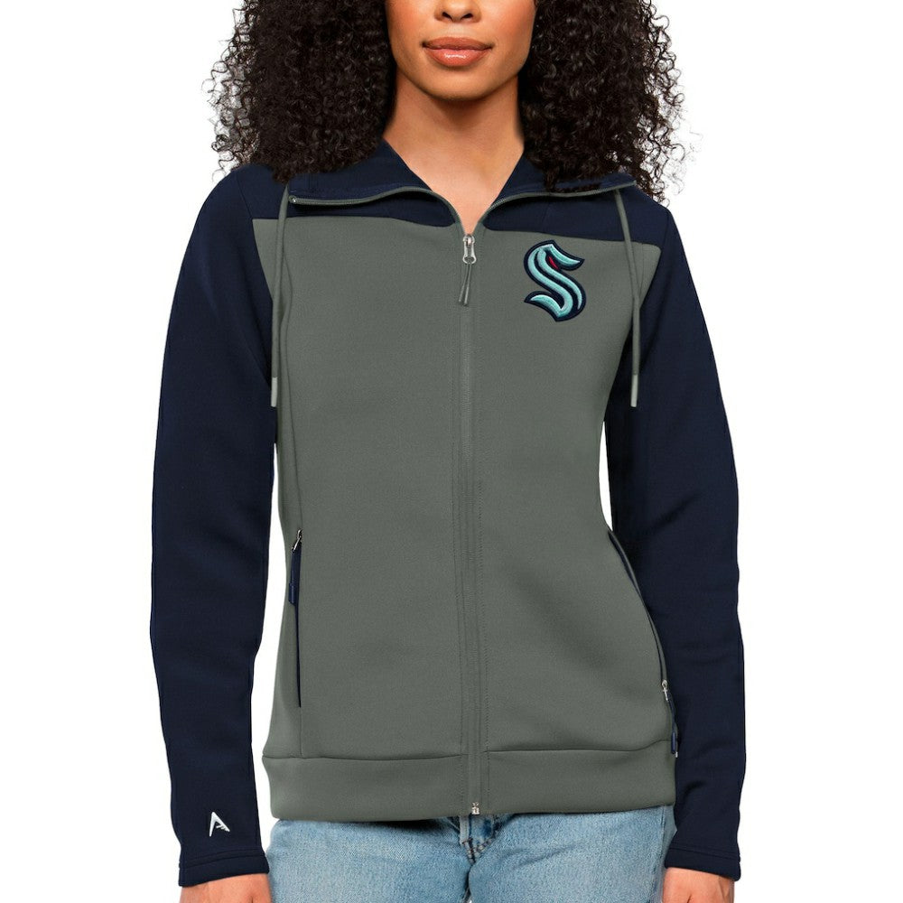 Seattle Kraken Antigua Women's Protect Full-Zip Hoodie Outlet