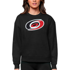 Carolina Hurricanes Antigua Women's Team Logo Victory Crewneck Pullover Sweatshirt Discount