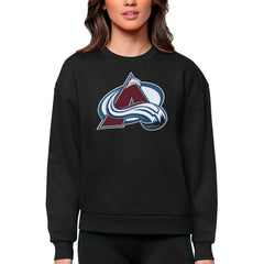 Colorado Avalanche Antigua Women's Team Logo Victory Crewneck Pullover Sweatshirt Discount
