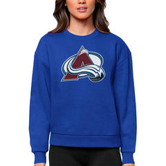 Colorado Avalanche Antigua Women's Team Logo Victory Crewneck Pullover Sweatshirt For Sale