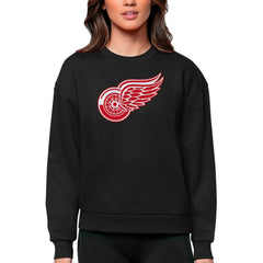 Detroit Red Wings Antigua Women's Team Logo Victory Crewneck Pullover Sweatshirt For Sale