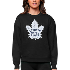 Toronto Maple Leafs Antigua Women's Team Logo Victory Crewneck Pullover Sweatshirt Sale