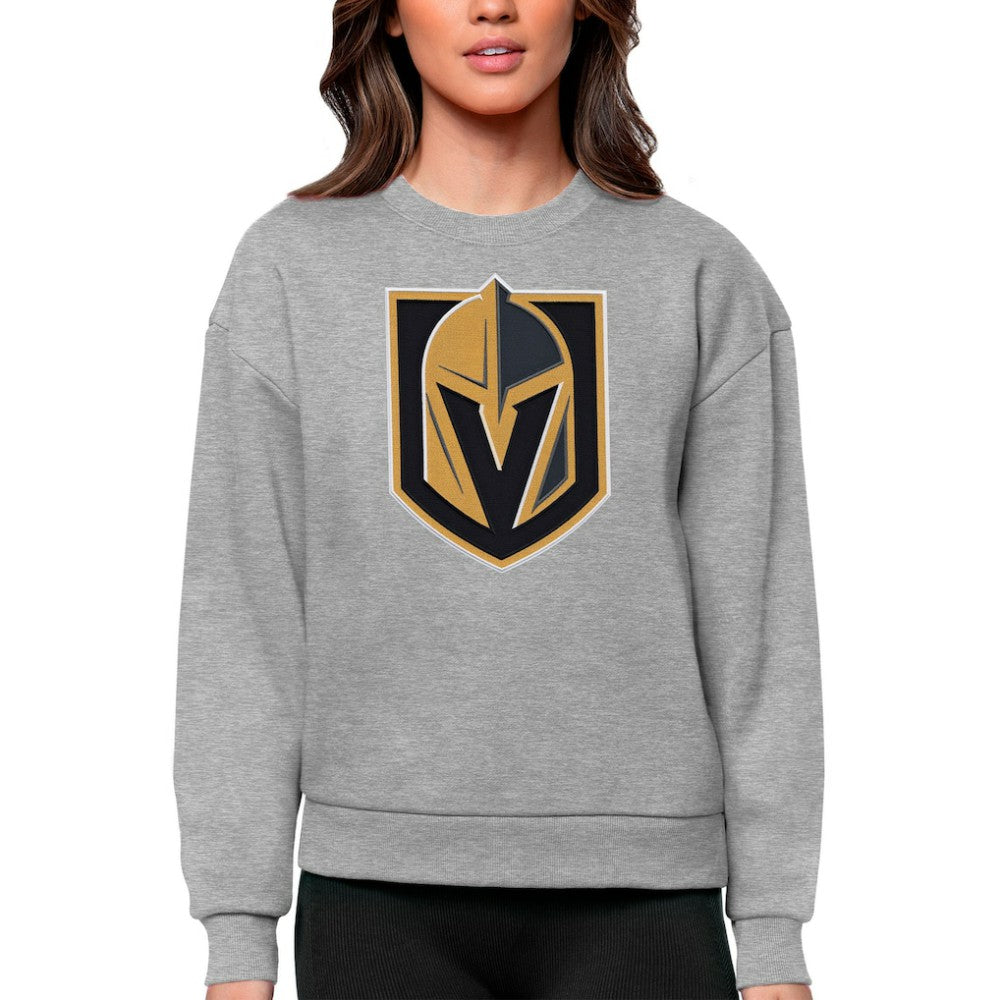 Vegas Golden Knights Antigua Women's Team Logo Victory Crewneck Pullover Sweatshirt Discount