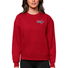 Washington Capitals Antigua Women's Victory Crewneck Pullover Sweatshirt On Sale