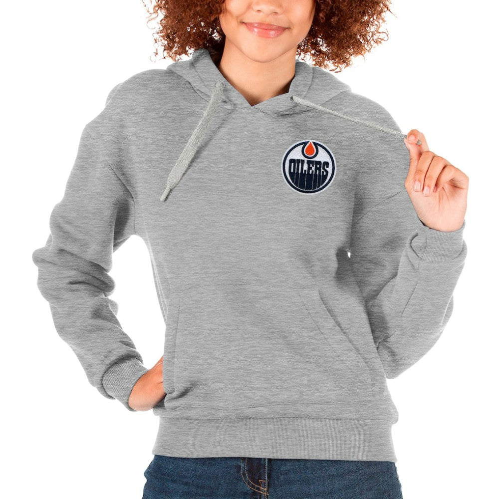 Edmonton Oilers Antigua Women's Victory Pullover Hoodie Online