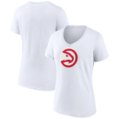 Atlanta Hawks Women's Logo V-Neck T-Shirt New