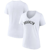 Brooklyn Nets Women's Wordmark V-Neck T-Shirt Online