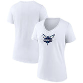 Charlotte Hornets Women's Logo V-Neck T-Shirt New