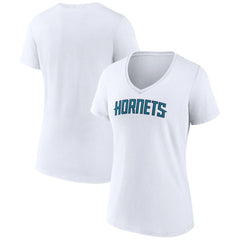 Charlotte Hornets Women's Wordmark V-Neck T-Shirt Outlet