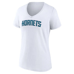 Charlotte Hornets Women's Wordmark V-Neck T-Shirt Outlet