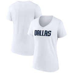 Dallas Mavericks Women's Wordmark V-Neck T-Shirt sale Outlet
