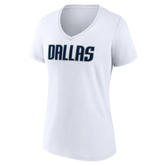 Dallas Mavericks Women's Wordmark V-Neck T-Shirt sale Outlet