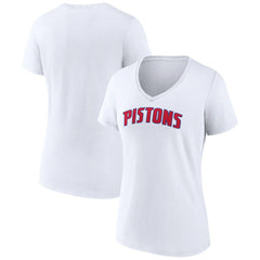 Detroit Pistons Women's Wordmark V-Neck T-Shirt sale Online