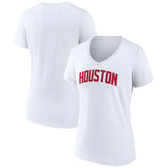 Houston Rockets Women's Wordmark V-Neck T-Shirt On Sale