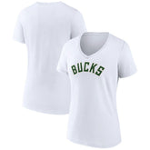 Milwaukee Bucks Women's Wordmark V-Neck T-Shirt Online