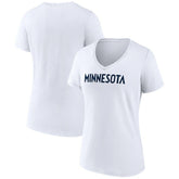 Minnesota Timberwolves Women's Wordmark V-Neck T-Shirt Online