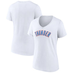 Oklahoma City Thunder Women's Wordmark V-Neck T-Shirt On Sale