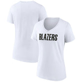 Portland Trail Blazers Women's Wordmark V-Neck T-Shirt Discount