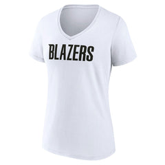 Portland Trail Blazers Women's Wordmark V-Neck T-Shirt Discount