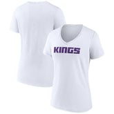 Sacramento Kings Women's Wordmark V-Neck T-Shirt On Sale