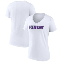 Sacramento Kings Women's Wordmark V-Neck T-Shirt On Sale