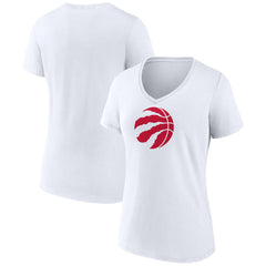 Toronto Raptors Women's Primary Logo V-Neck T-Shirt Outlet