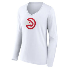 Atlanta Hawks Women's Logo Long Sleeve V-Neck T-Shirt Online