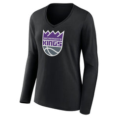 Sacramento Kings Women's Logo Long Sleeve V-Neck T-Shirt Outlet