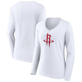 Houston Rockets Women's Logo Long Sleeve V-Neck T-Shirt Discount