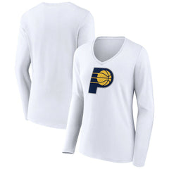 Indiana Pacers Women's Logo Long Sleeve V-Neck T-Shirt Online