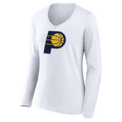 Indiana Pacers Women's Logo Long Sleeve V-Neck T-Shirt Online