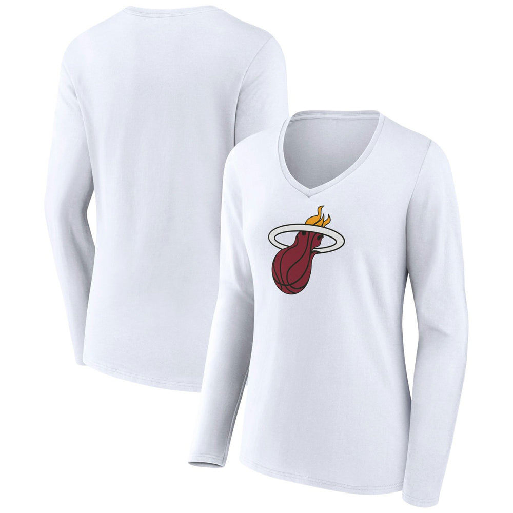 Miami Heat Women's Logo Long Sleeve V-Neck T-Shirt Online