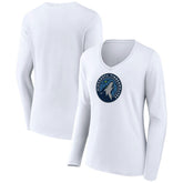 Minnesota Timberwolves Women's Logo Long Sleeve V-Neck T-Shirt Discount