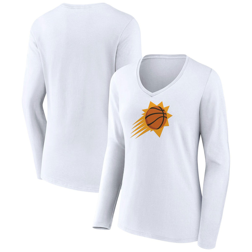 Phoenix Suns Women's Logo Long Sleeve V-Neck T-Shirt On Sale