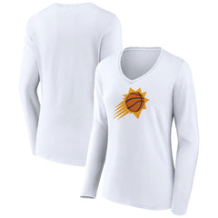 Phoenix Suns Women's Logo Long Sleeve V-Neck T-Shirt On Sale