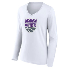Sacramento Kings Women's Logo Long Sleeve V-Neck T-Shirt Discount